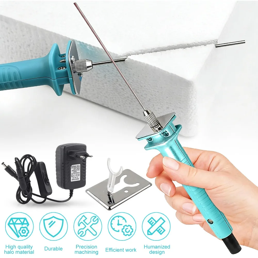 30W Heißdraht-Schaumstoffschneider, elektrische Schneidemaschine, geeignet für Schaumstoff, Perlbaumwolle, Vliesstoff, breite Spannungsbereich 100-240V, DIY-Bastelschneidewerkzeug