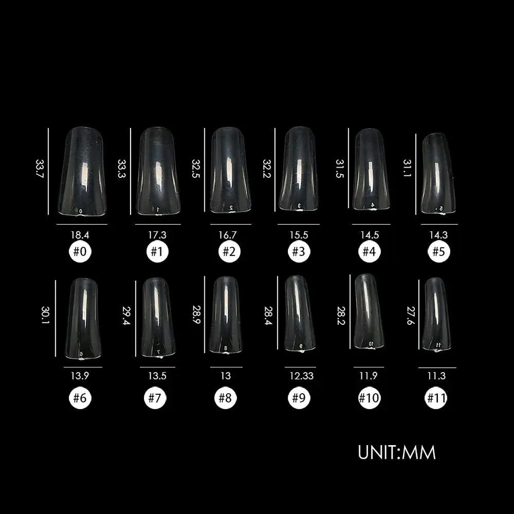 120/240/500 stks/doos XXS XS Kunstnagels Tips Extra Korte Pre-vorm Gelly Nail Tips Ultradunne Multi-Size Teen Nagelverlenging