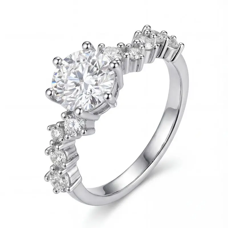 

Stylever 1CT Real Moissanite Diamond Wedding Gemstone Rings for Women Gifts Original 925 Sterling Silver Fine Jewelry