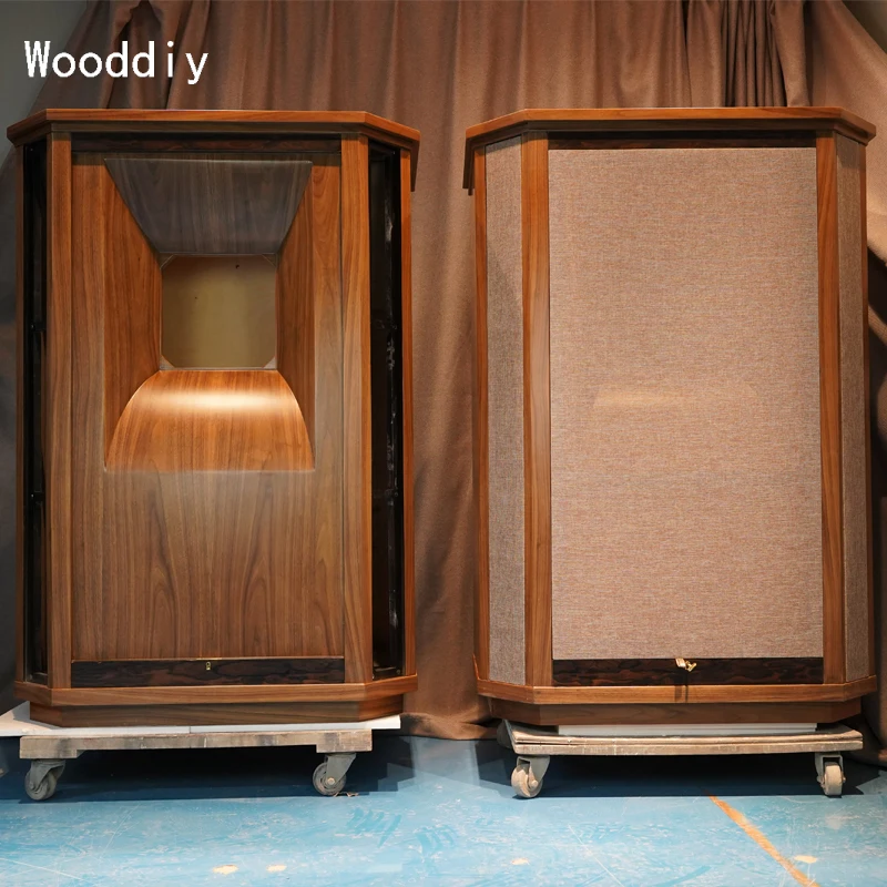 Wooddiy 15 Inch Ful Range Two Way Back Loaded Horn Enclosure Speaker Empty Cabinet Westminster Clone Birth Plywood One Pair