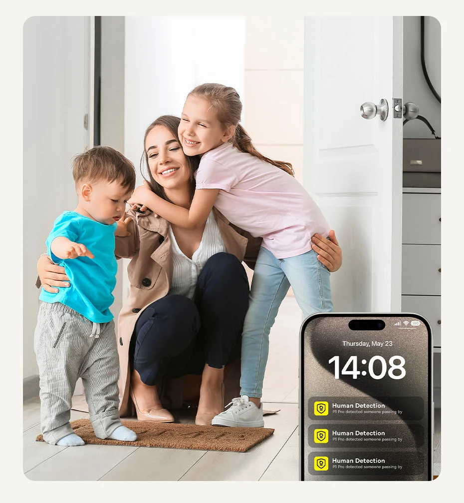 Baseus 5MP 3K WiFi IP-Kamera 2,4G/5G Wireless Indoor Sicherheitsschutz Schwenk- und Neigefunktion 8-facher Digitalzoom Mini-Kamera-Überwachungskameras – Detail 5