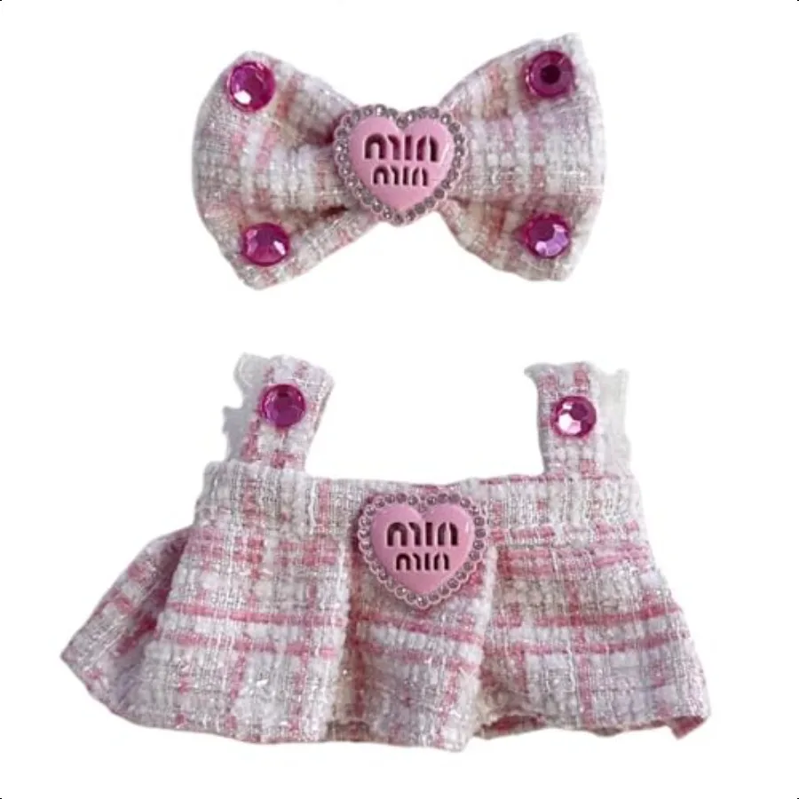 

17cm Doll Clothes Set Outfit Girly Costume for 6.7 Inch Dolls Accories Fashion Dres Clothes Set Suitable for Labubu Clothes Par