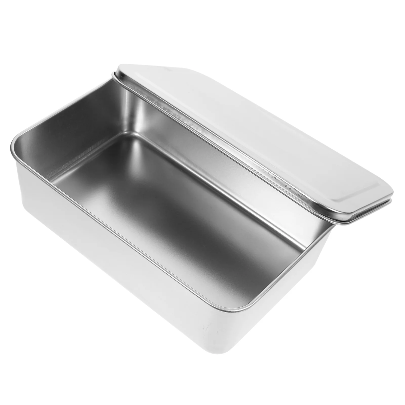 Bandeja para hornear Rectangular de acero inoxidable de 22x14x6 pulgadas con tapa, molde para pasteles para hornear de Metal, pan, pasteles, postres, pasteles, cocina