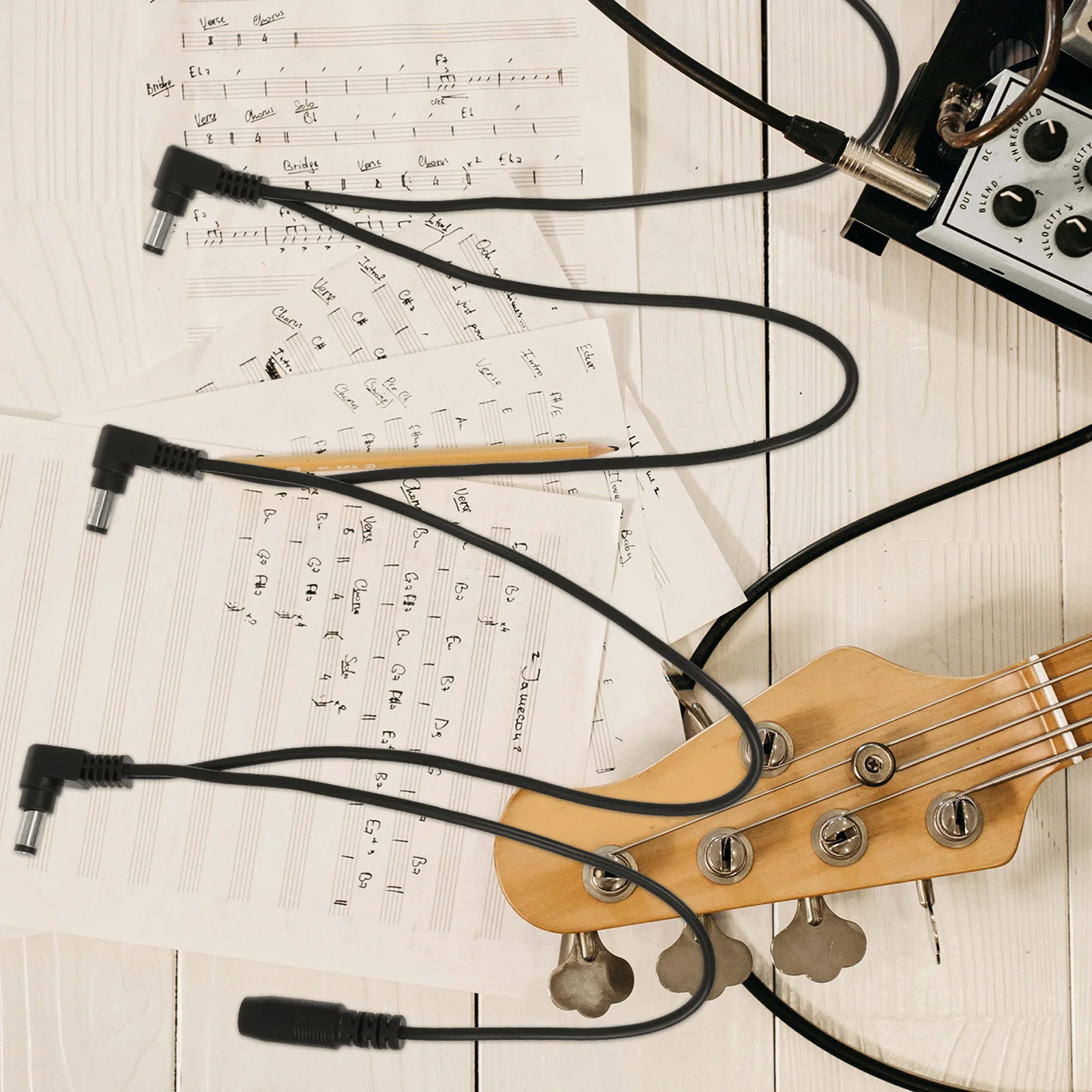 Cordon d'alimentation pour pédale de guitare, 1 pièce, câble d'alimentation pour effecteur Premium, Isolation du bruit pour performances stables, fourniture d'effet de guitare électrique