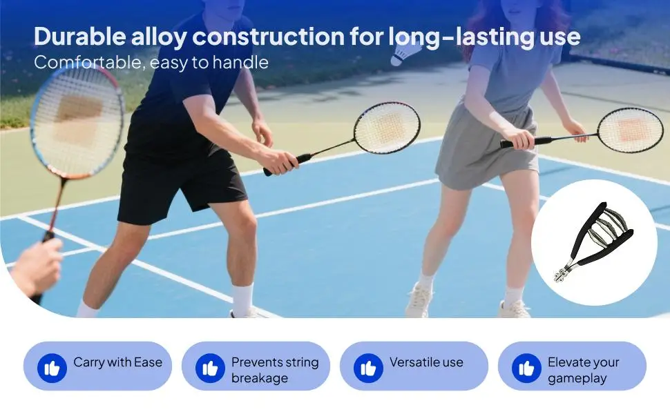 

Ultralight Alloy Tennis Stringing Clamp for Starting and Finishing Racket Strings Badminton Equipment