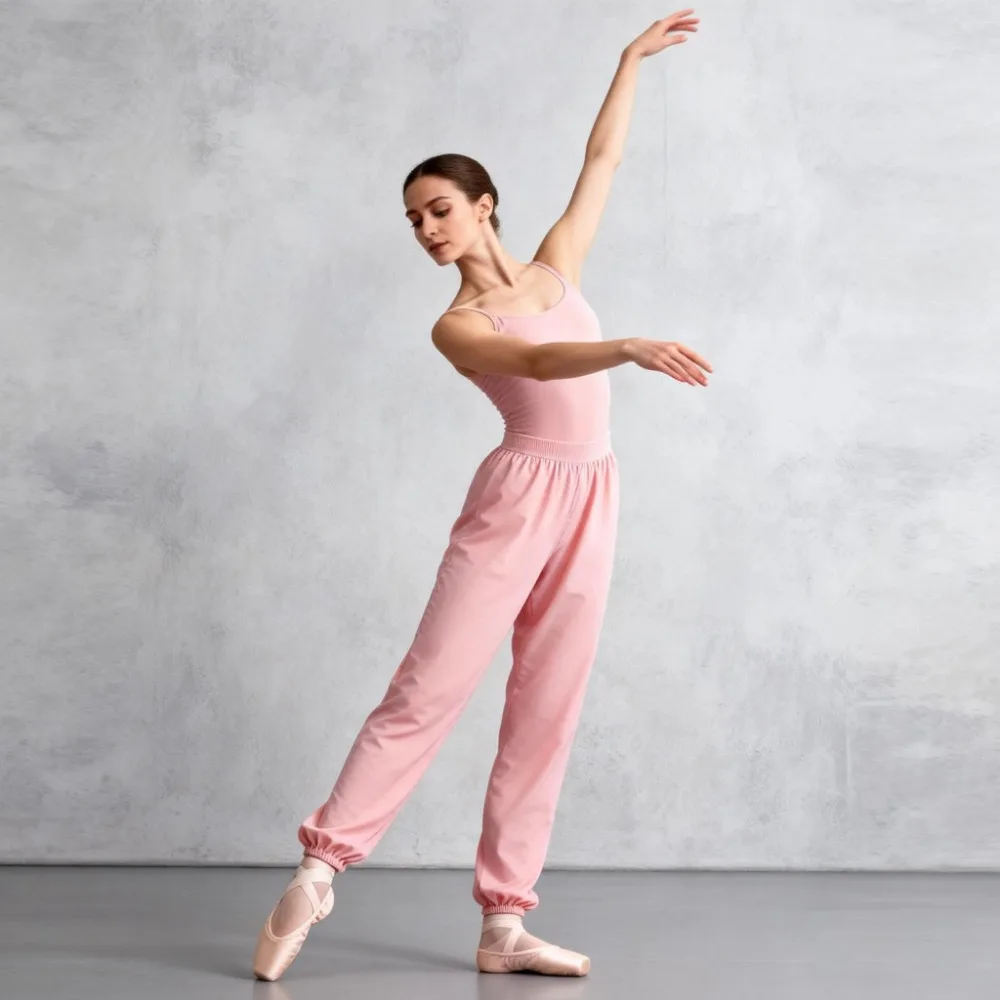 Ballet Warm-Up Pants for Adult Women Loose Casual Dance Trousers Sweat Wicking Quick Dry Body Shaping Soft Stretch Training Pant