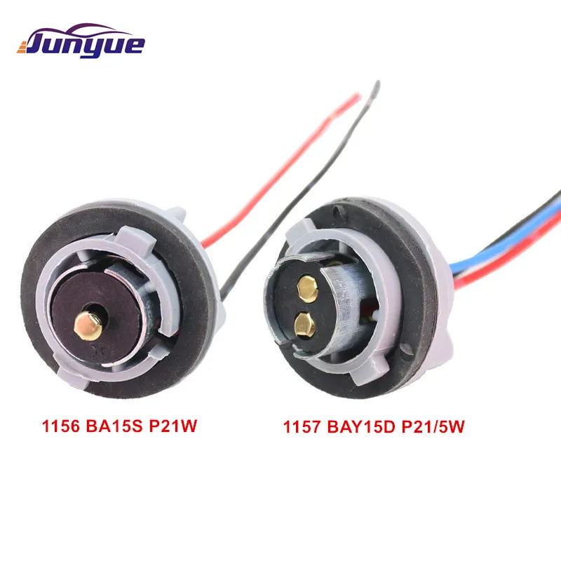 100PC X BA15S P21W P21/5W BAY15D Bulb Socket Lamp Holder 1156 BA15S P21W Car LED Halogen Adapter Base Connector Plug Cables