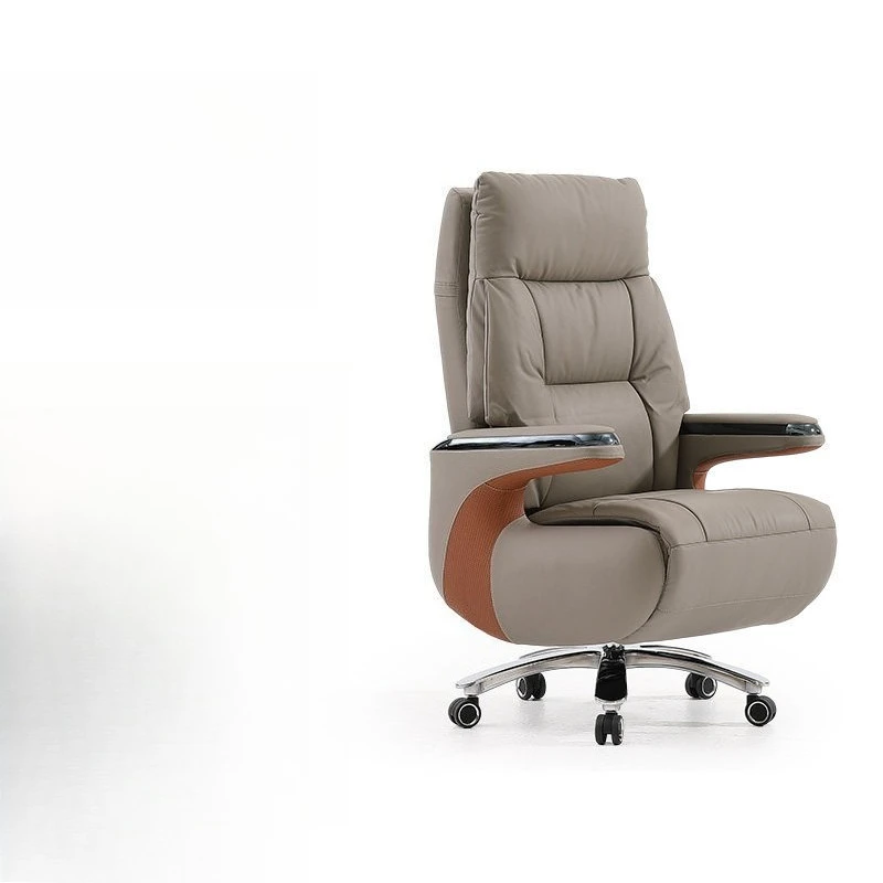 The electric boss chair is comfortable, the cowhide can lie down and work comfortably, and it takes a long time to sit.