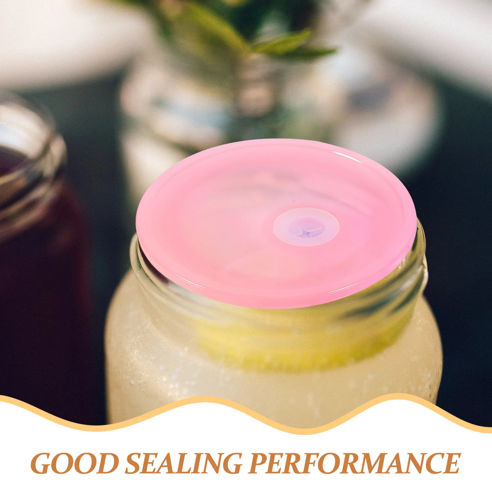 

4pcs Mason Jar Lids With Straw Hole Replacement Glass Cup Covers Airtight Sealing Lid For Water Tea Coffee Mug Reusable Tumbler