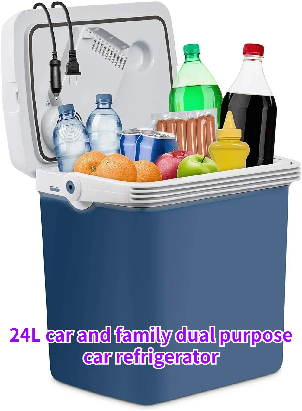 

Electric Cooler &Warmer With Handle 24 L Portable Thermoelectric Fridge For Vehicles &Trucks 110V AC Home Power Cord