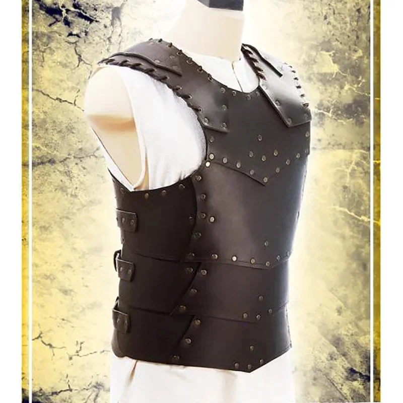 Nueva Placa de Pecho de Cuero Estilo Medieval Renacentista para COSPLAY, Accesorio Ajustable para Fiestas