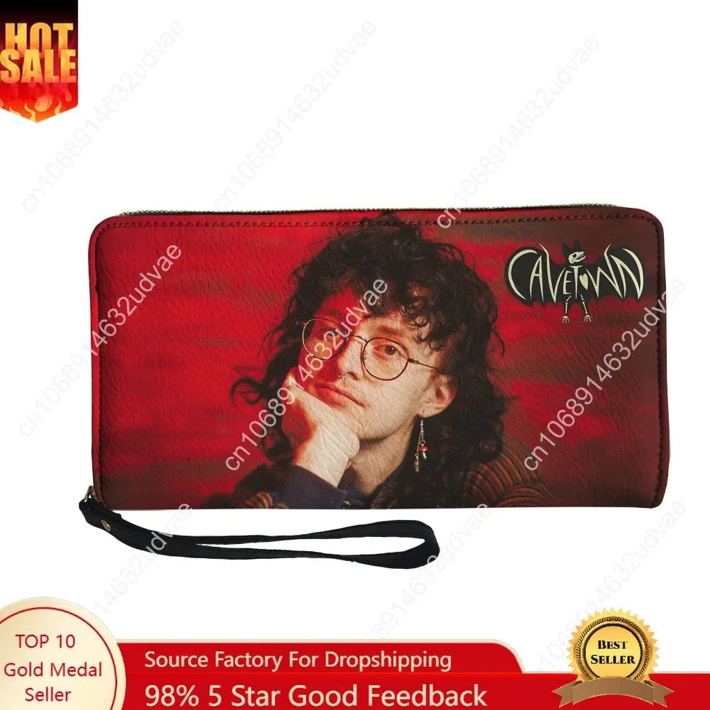 

CAVETOWN Wallet Purse Mens Womens Teenagers Zipper Long Wallets Double Print Commuter Personalized Portable Wallet Gift Bag