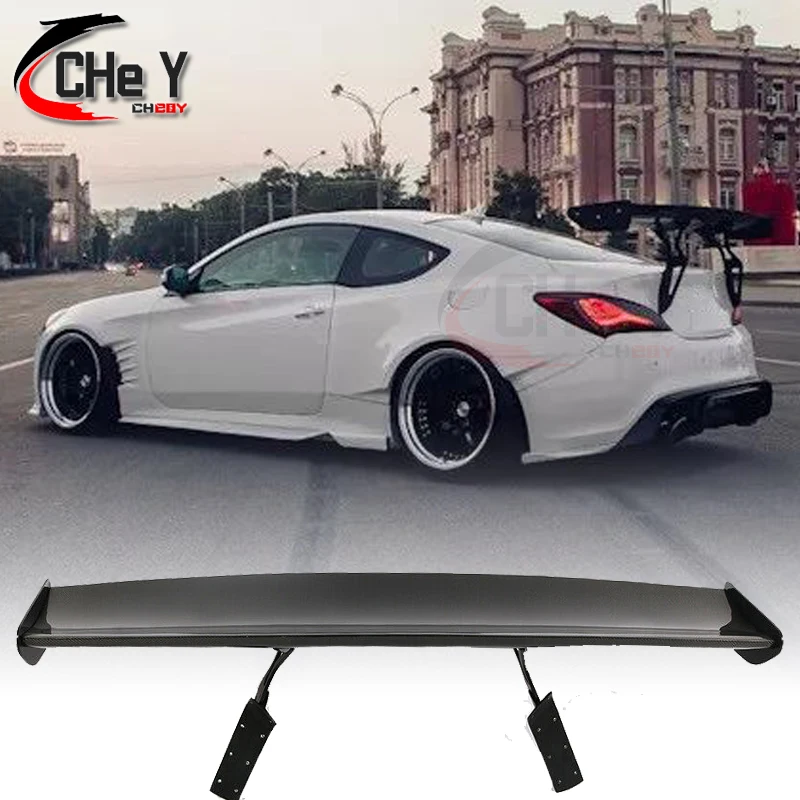 For Hyundai Genesis Coupe 2Door Spoiler 2009-2015 Year Glossy Carbon Fiber/Frp Rear Wing GT Style Accessories Spoiler