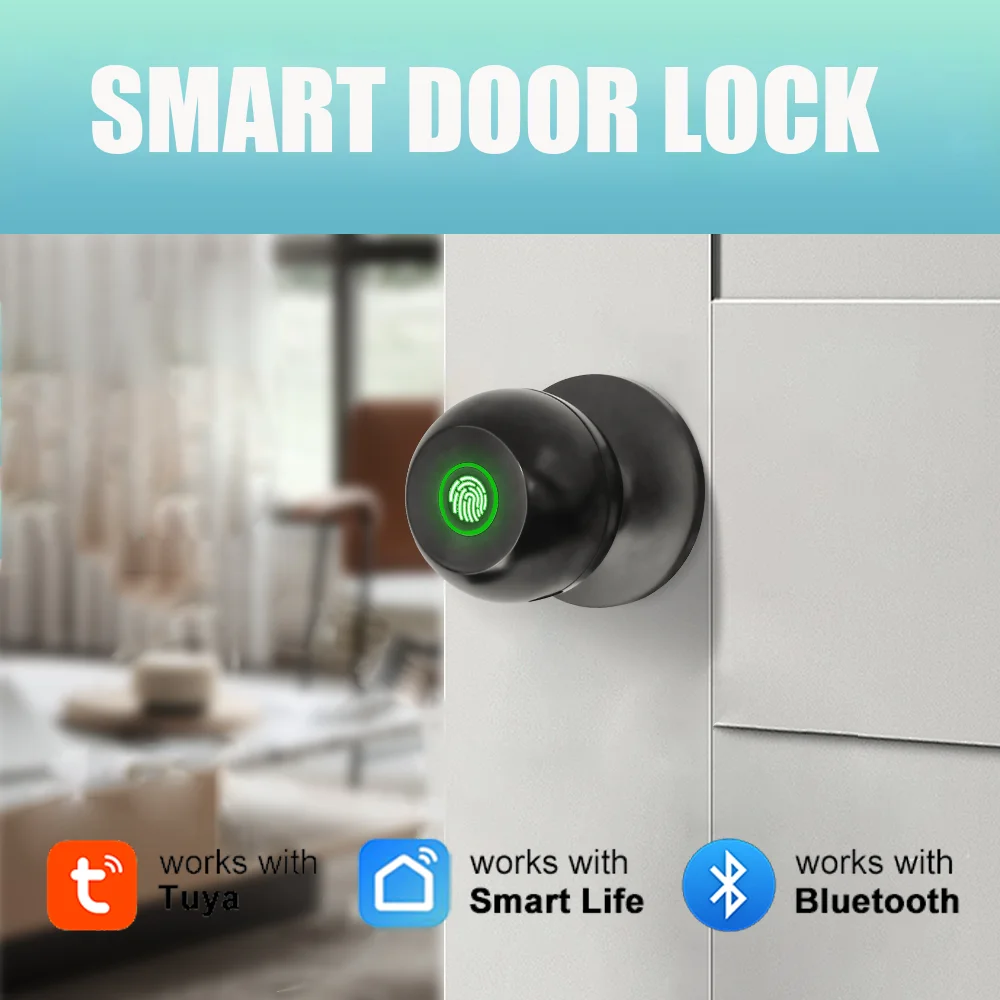 

Tuya Smart External Door Lock Bluetooth Biometric Electronic Lock Smart Life Devices Safety Protection Home Intelligent System