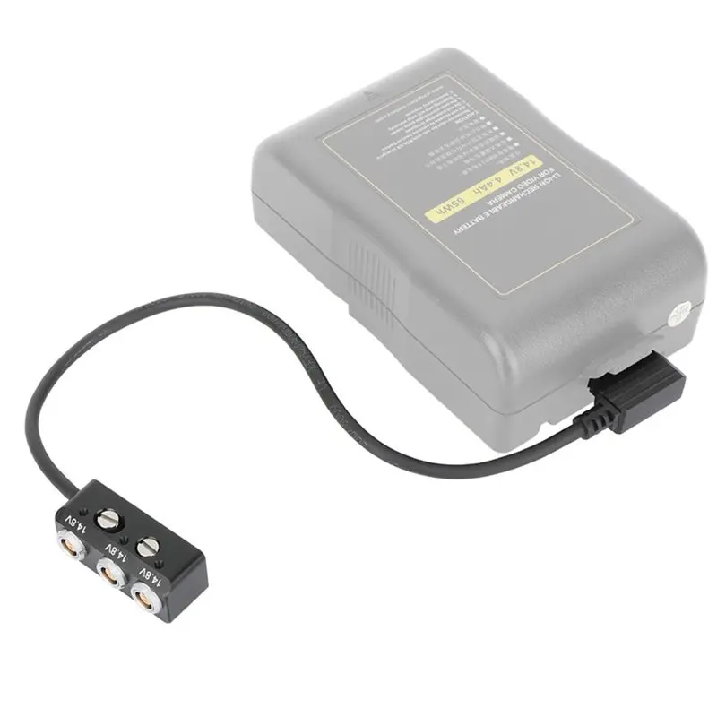 A24U New D-Tap To Three 0B 2-Pin LEMO Female Camera Power Splitter Cable(1-To-3)