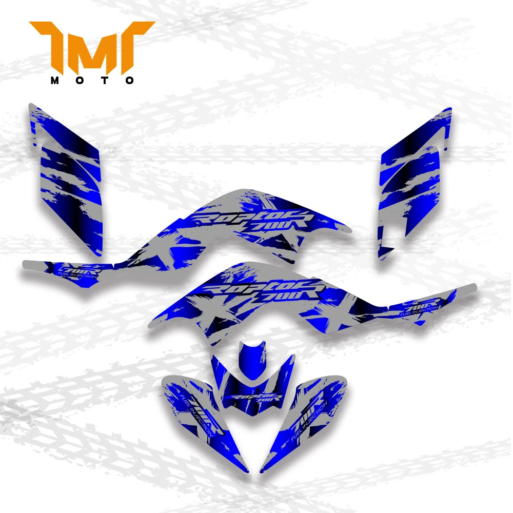 

Full Graphics Decals Stickers Kits For YAMAHA RAPTOR 700 2006-2012 Motorcycle Background Number Name Custom