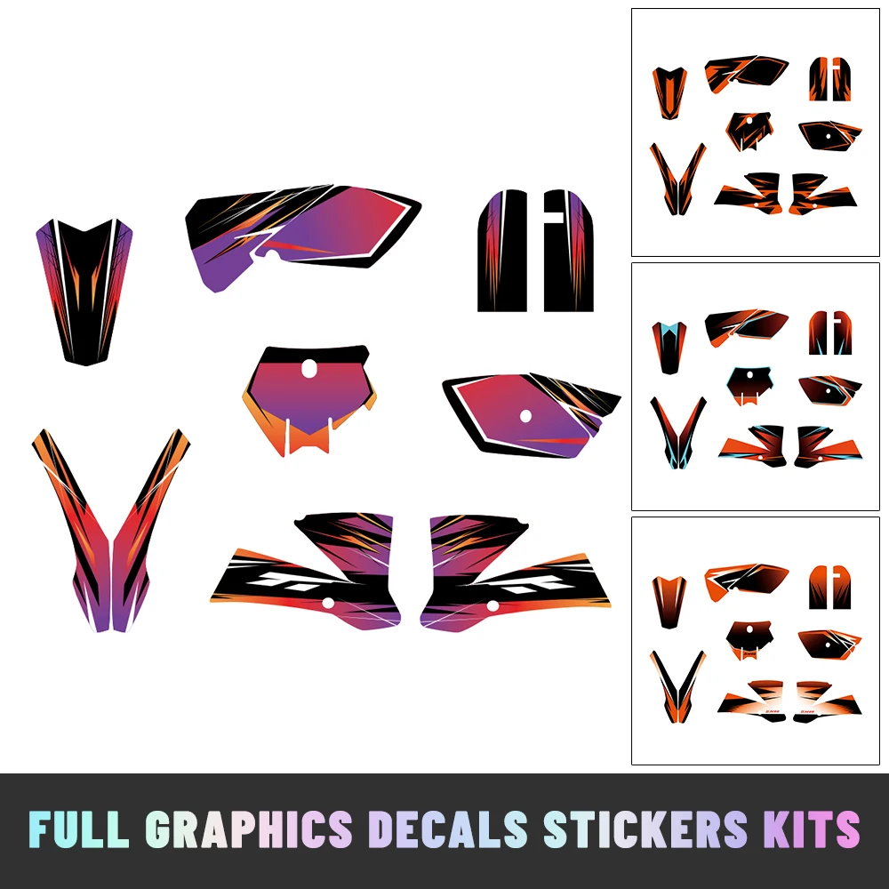 

Подходит для SX85 85 SX 2003 2004 2005, комплект фоновых графических наклеек, набор наклеек на обтекатель мотоцикла