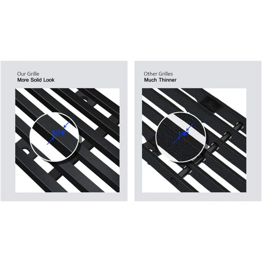 Kompatibel dengan Ford F150 2009-2014 Bumper Utama Atas Bawah Baja Anti Karat Hitam 8x6 Horizontal Billet Grill Depan