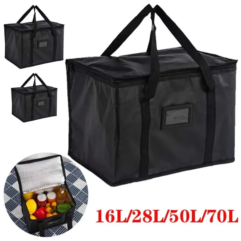 Portable Large Food Delivery Insulated Bags Pizza Takeaway Thermal Warm Cooler Bag Camping Box Thermal Bag Picnic Drink Carrier