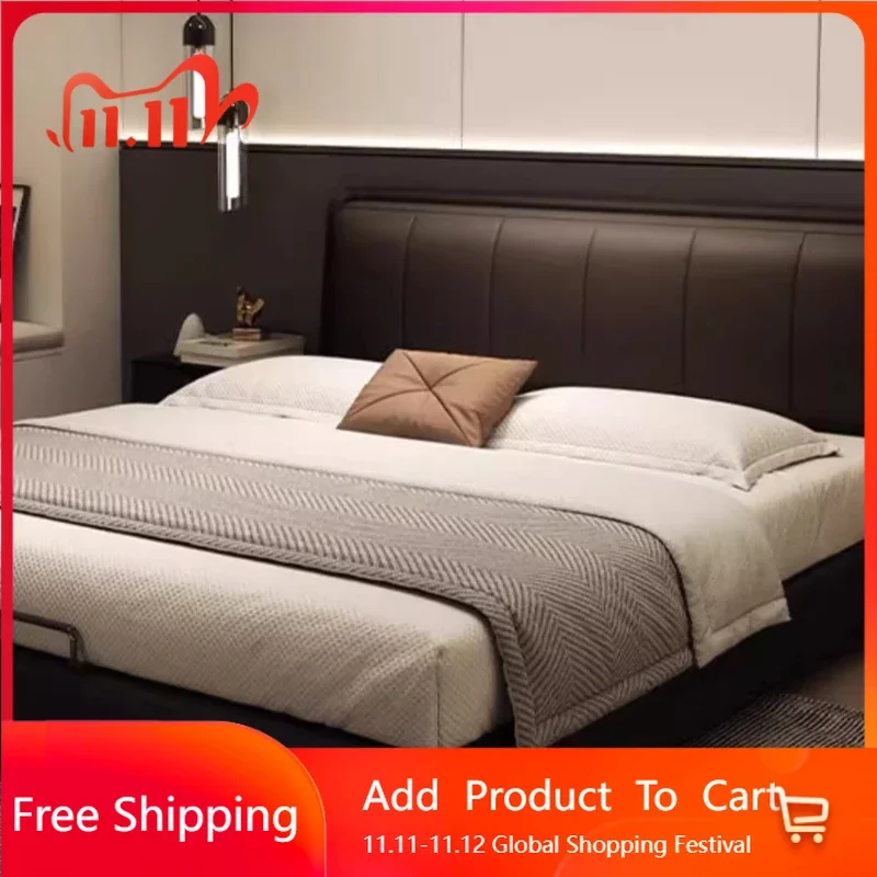 

Salon Simple Bed Bedroom Designer Trendy Replica Light Luxury Wedding Bed Unique High Quality Display Beliche Unique Furniture