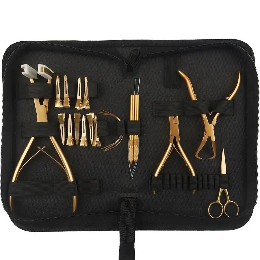 

ARLANY Hair Extension Pliers Kit Mirco Ring Beads Opener Remove Plier Set Tape in Pliers Microlink Pliers Metal Sectioning Clips