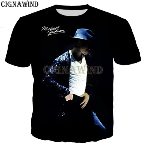 New fashion pop singer Michael Jackson t shirt men/women 3D printed t-shirts unisex Harajuku style tshirt streetwear tops
