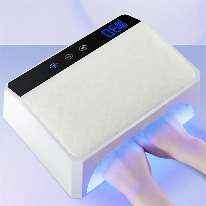 2023 New Arrival 156W Double Hands Nail Arm Rest Hand Cushion Pillow Dryer Nail Lamp Machine Use For Home Or Salon