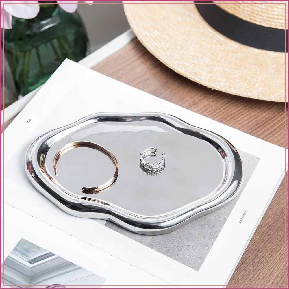 

Ceramic Cloud Trinket Dish, Chubby Jewelry Tray for Rings Earrings Necklace Organizer, Gift for Women