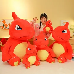 40/80cm Pokemon Large Plush Charmeleon Charmander Huge Toys Anime Doll and Shell Holster Kawaii Plushie Gifts for Childrens