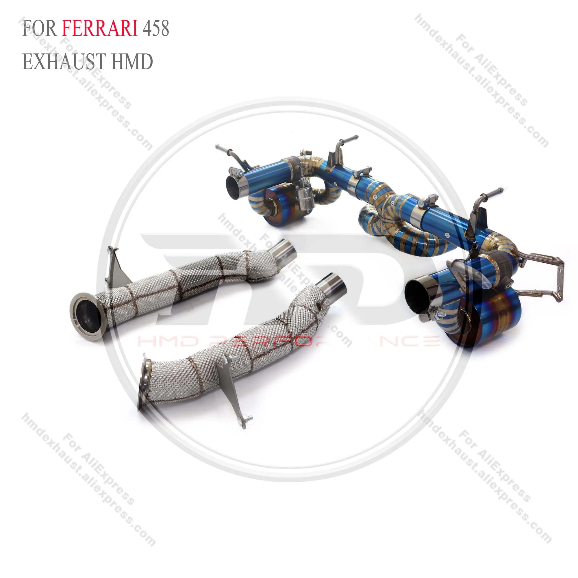 

HMD Titanium Exhaust System Performance Catback Full exhaust for Ferrari 458 4.5L With Valves