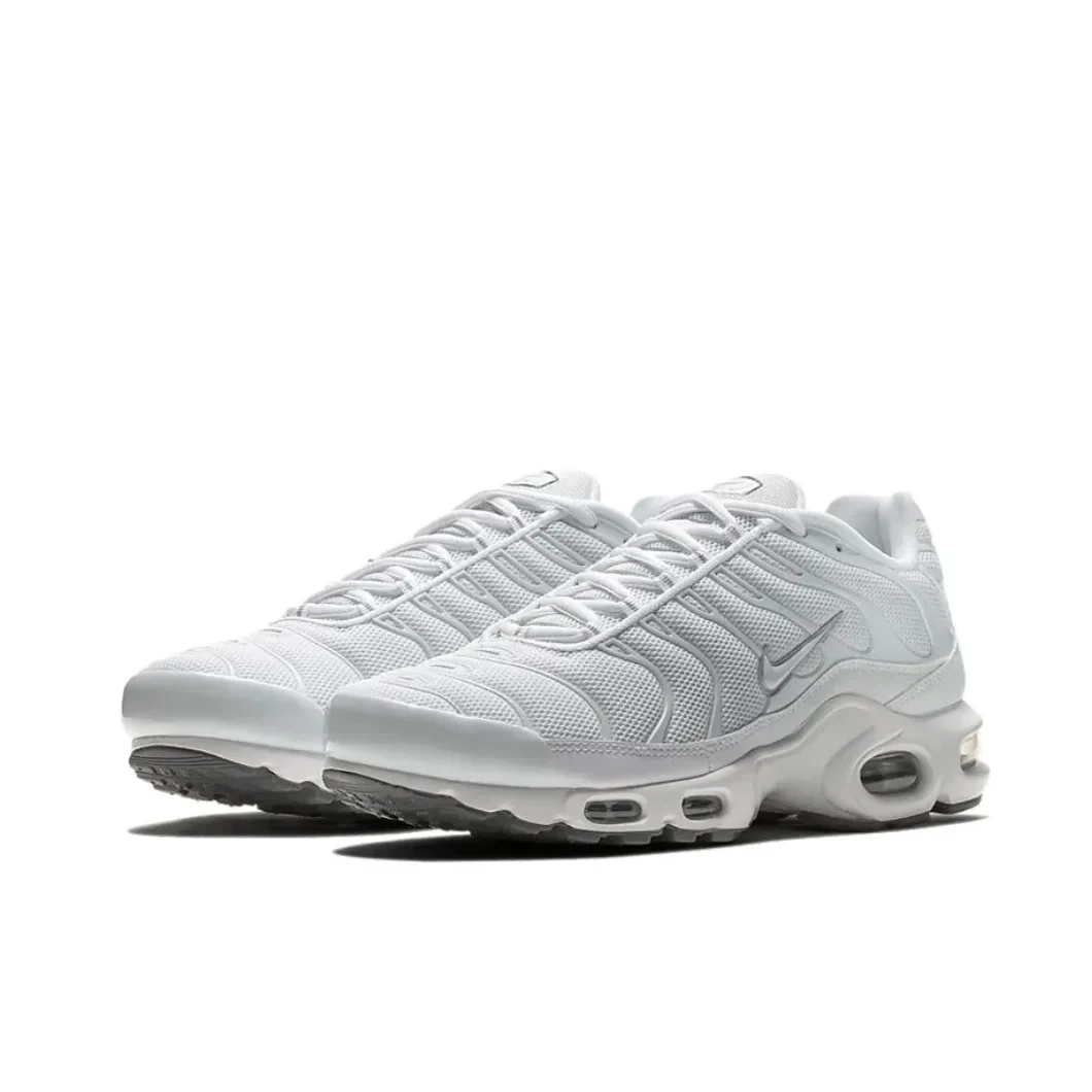 Nike Air Max Plus TN Comfortable versatile casual running shoes fashion men's and women's sneakers gray and red colorways