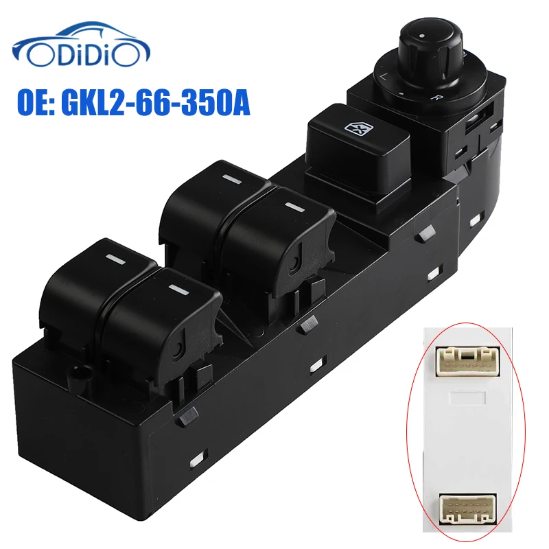 ODIDIO GKL2-66-350A 12+ 6 Pins Front Master Power Window Switch For Mazda 6 2014-2015