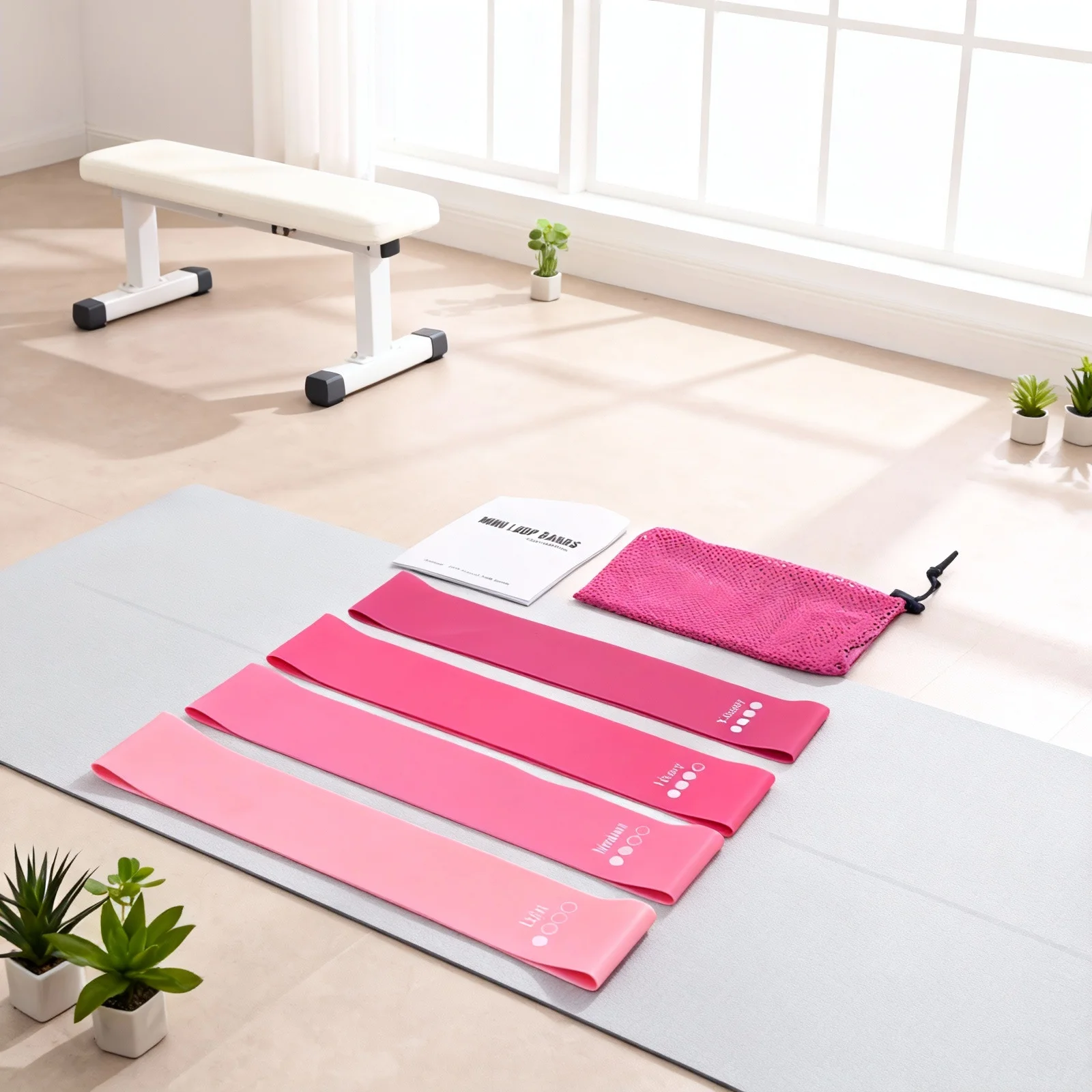 

4Pcs Resistance Bands Yoga Elastic Exercise Tool for Home Gym Pilates Muscle Strength Training Arm Leg