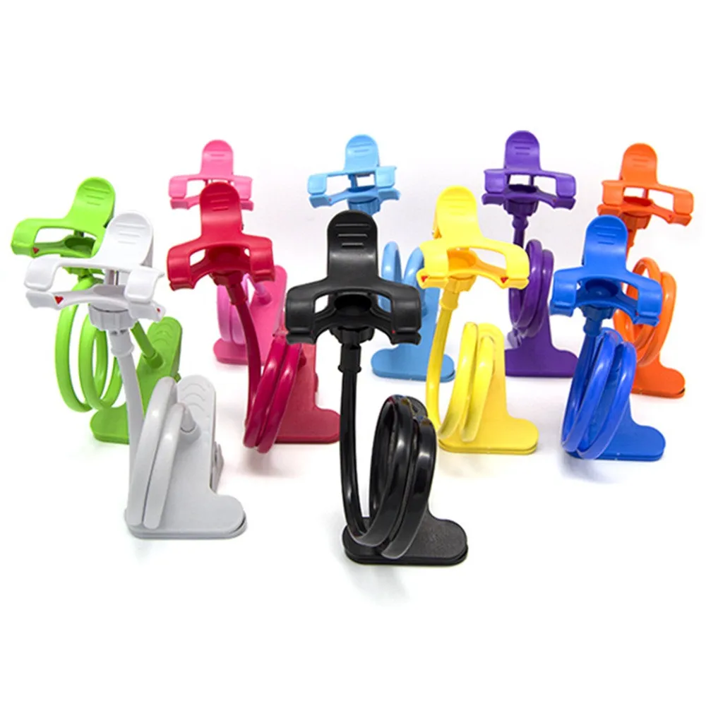 Universal Mobile Phone Holder Stand Portable Flexible Lazy Bed Desktop Bracket Cell Phone Desk Bed Mount Stand Base Clip Support