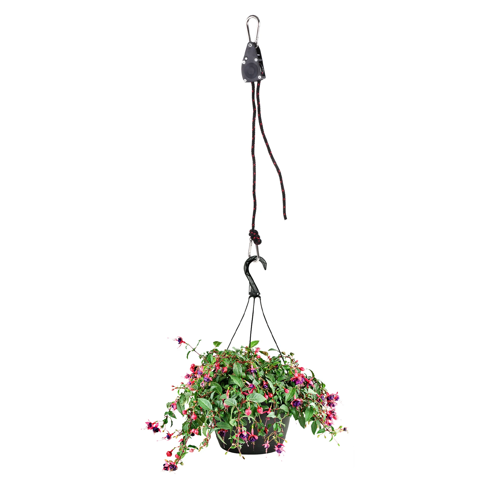 

2Pcs Hanging Rope for Plant Light Sturdy Metal Plastic Clip Pull Lock System Easy to Use Outdoor Indoor Suspension Kit