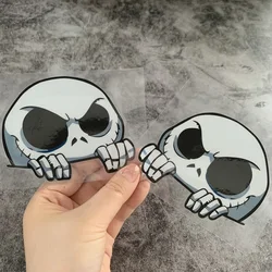 JDM Car Sticker Door Seam Skull Reflective Funny Sticker Window Fuel Tank Cover Motorcycle Car Cover Scratch Decoration