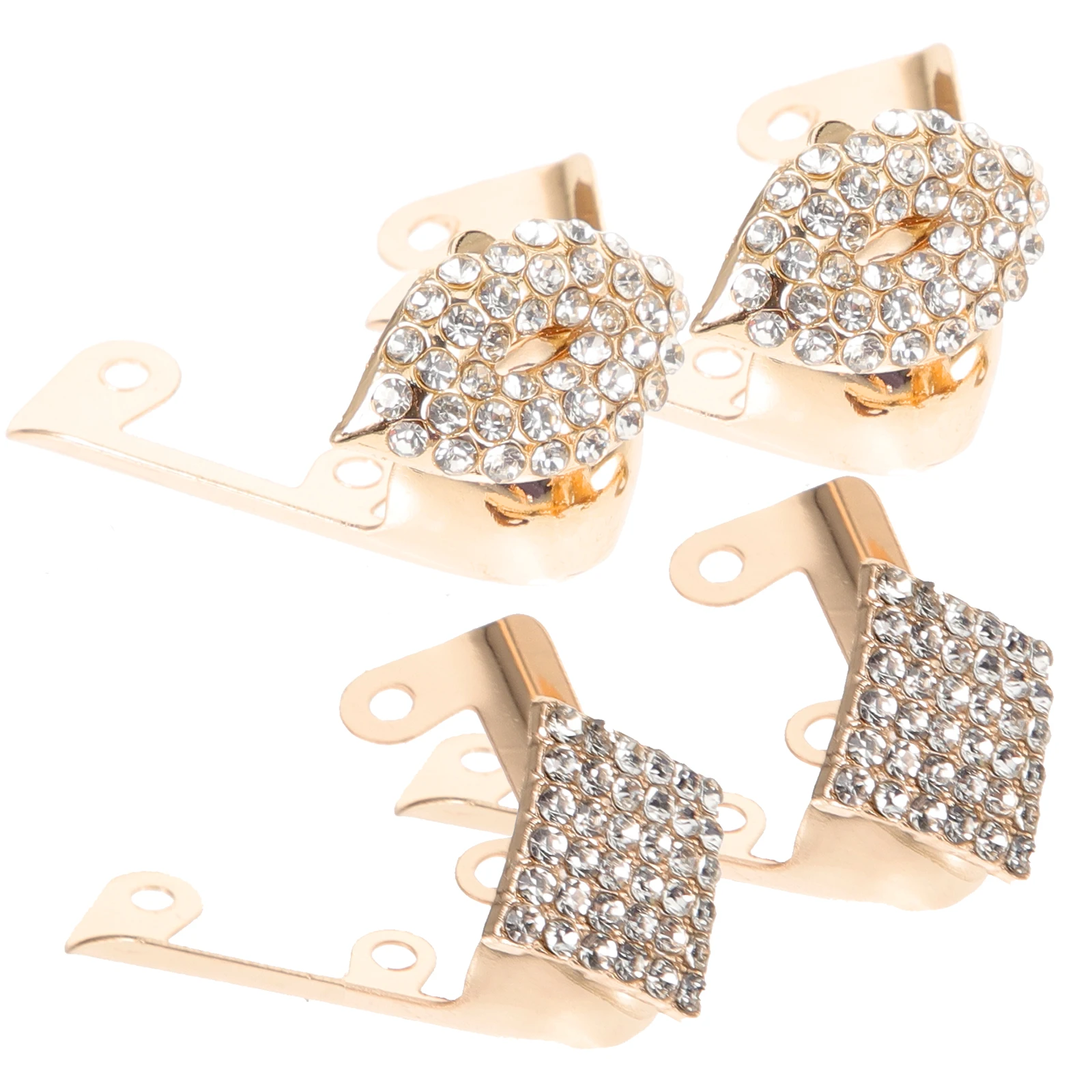 

2Pairs Heel Protectors Shoe Toe Caps Iron Tip Covers for High Heels Shoe Protective Cover Heel Replacement Tips