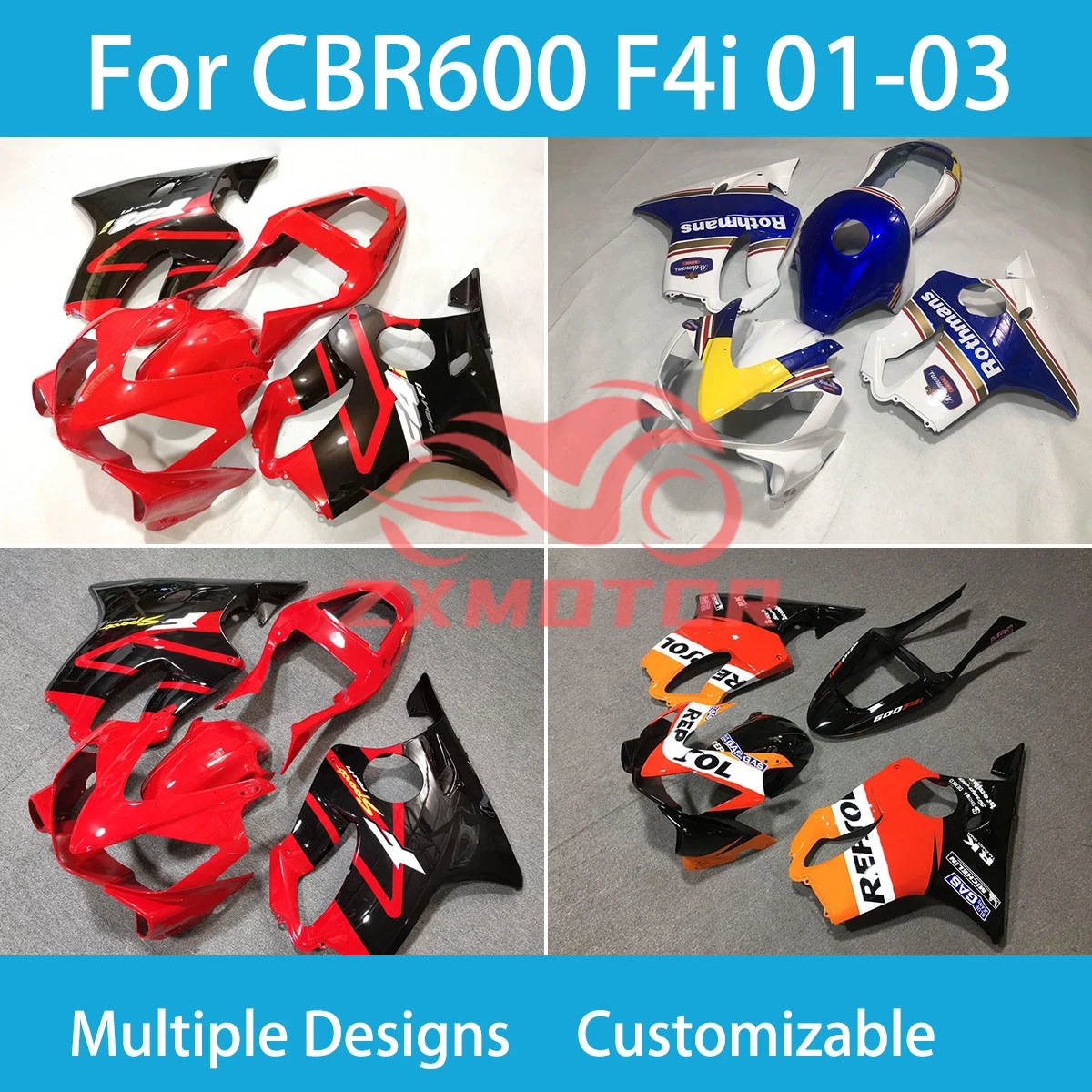 CBR600F4i 2001 2002 2003 Cool Fairing Kit for Honda CBR600 F4i 01 02 03 Injection ZXMT Fairings Bodywork Panel Set