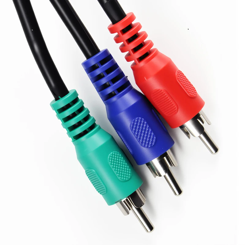 كابل فيديو مكون 3-RCA ذكر إلى 3RCA ذكر RGB Ypbpr كابل فيديو مكون لهاتف سامسونج LG Sony HDTV DVD STB