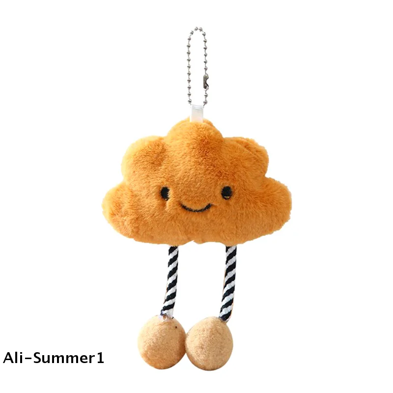 【E】1 قطعة دمية قطيفة لطيفة على شكل سحابة بيضاء، تعليقة مفاتيح، تعليقات حقيبة ظهر، حلية مفاتيح السيارة، هدايا تزيينية