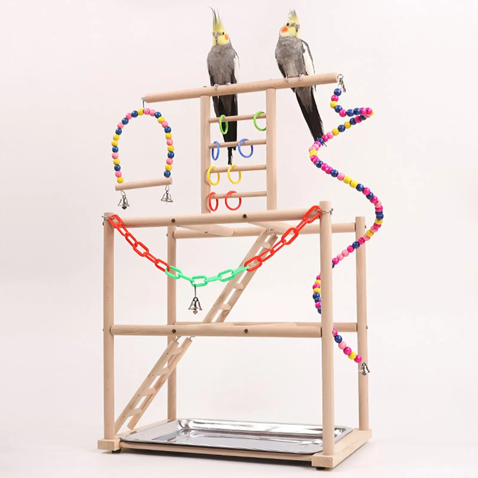 

Bird Play Stand Parrot Playground,Sturdy,Bird Play Gym Stand Bird Perch Stand for Cockatoo Macaw Parakeets Training Toy