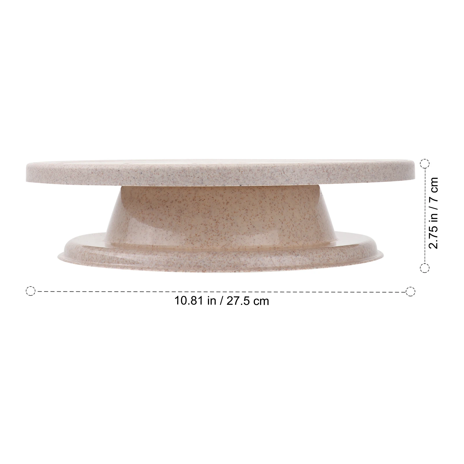 

Plastic Turntable Decorating Tool Wheat Color Stable Rotating Base Long Life Durability Cake Cake Baking Turntable St