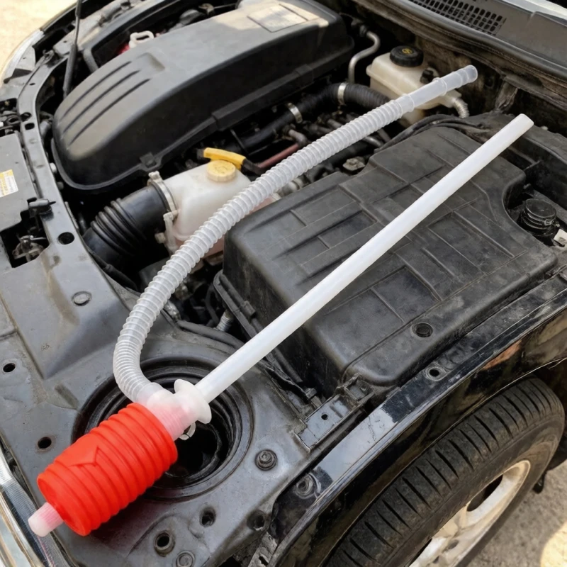 Pompe à carburant manuelle portable avec système d'aspiration, pompe de transfert de carburant portable pour utilisation d'urgence, pompe de transfert de liquides résistante aux produits chimiques.