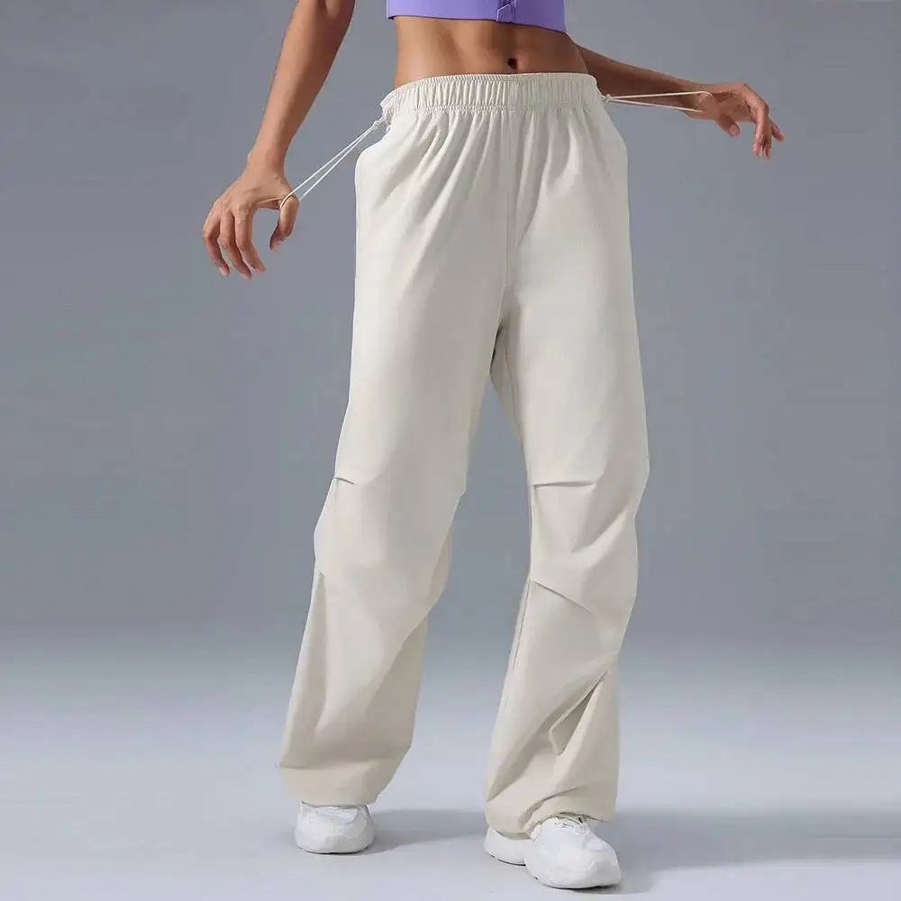 

Women S Loose Parachute Cargo Pants Drawstring Hem Quick Dry Workout Trousers For Outdoor Sports