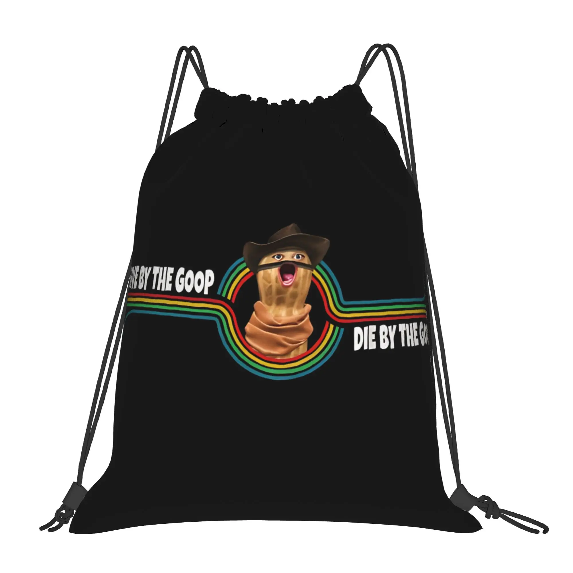 

The Burnt Peanut Bungulator Goop Goop Live Arc Raiders Bag Drawstring Backpack Sports Gym Sackpack Water Resistant String Bag