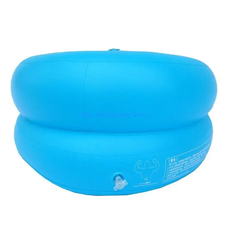 R1WF تعلم الطفل لمقعد الاستحمام التسكع المحمولة كرسي حمام قابل للنفخ بولي كلوريد الفينيل أريكة دش البراز للعب الأكل #5