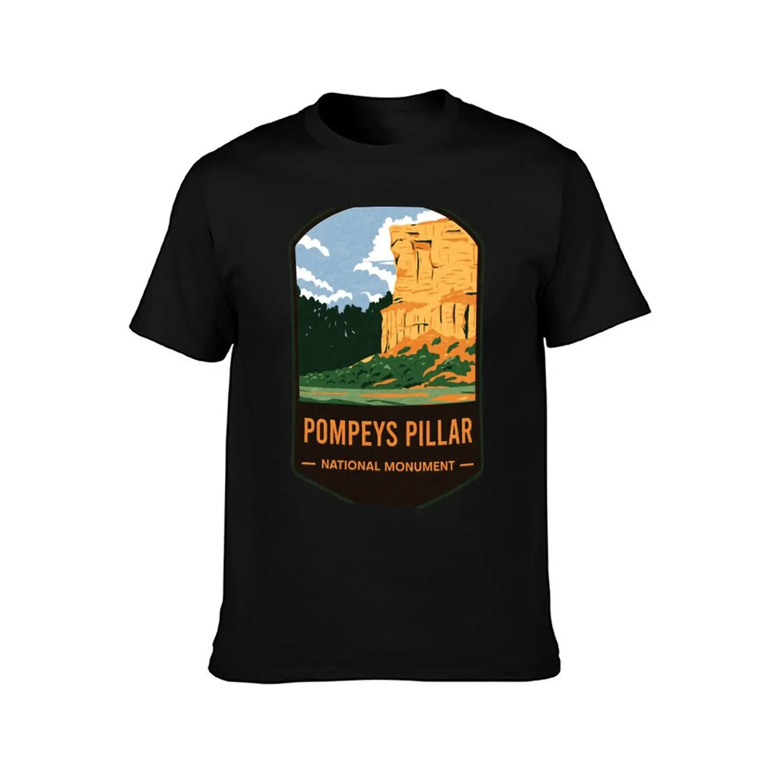 Pompeys Pillar National Monument T-Shirt No Iron Casual Short Sleeve Top