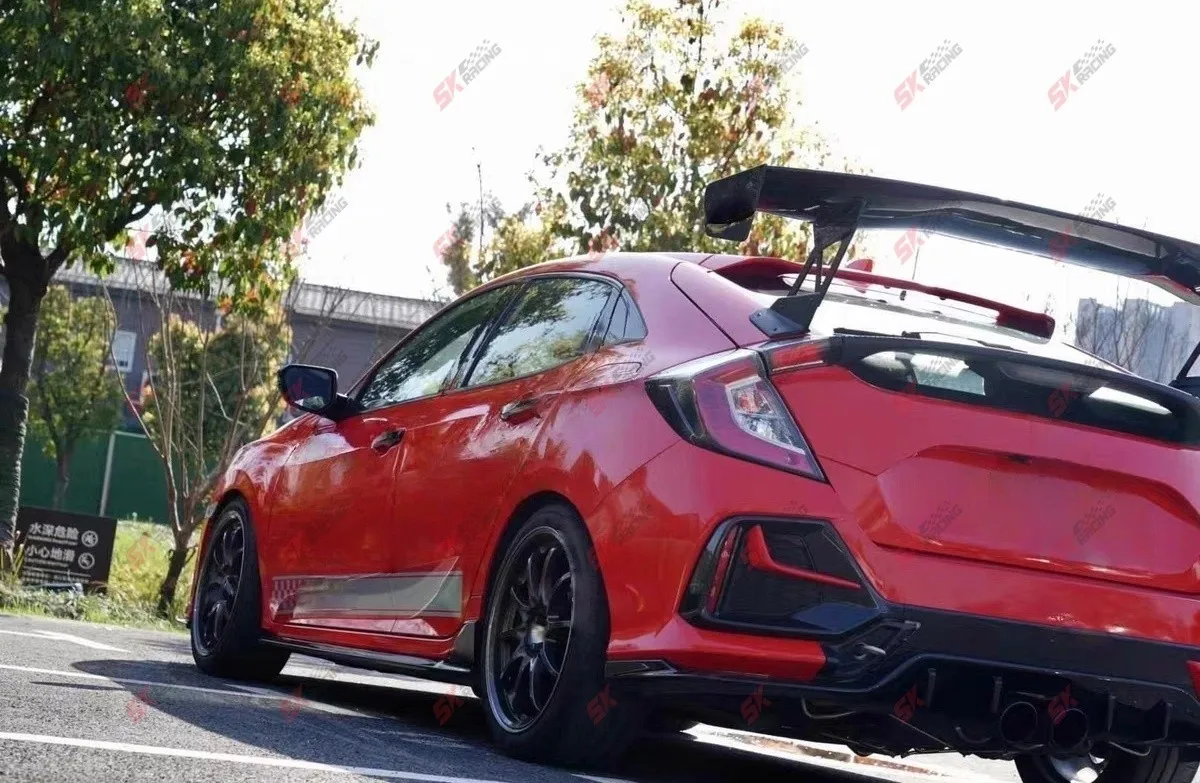 يناسب 2017-21 Honda Civic Type-R FK8 جناح سبويلر خلفي لامع/مزور/ألياف الكربون #5