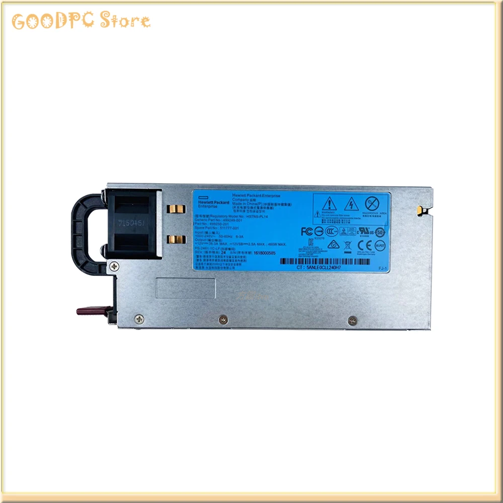 

460W Power Supply Adapter HSTNS-PL14 503296-B21 511777-001 499249-001 for HP DL360 DL380 G6 G7 G8 Server Original Power Adapter