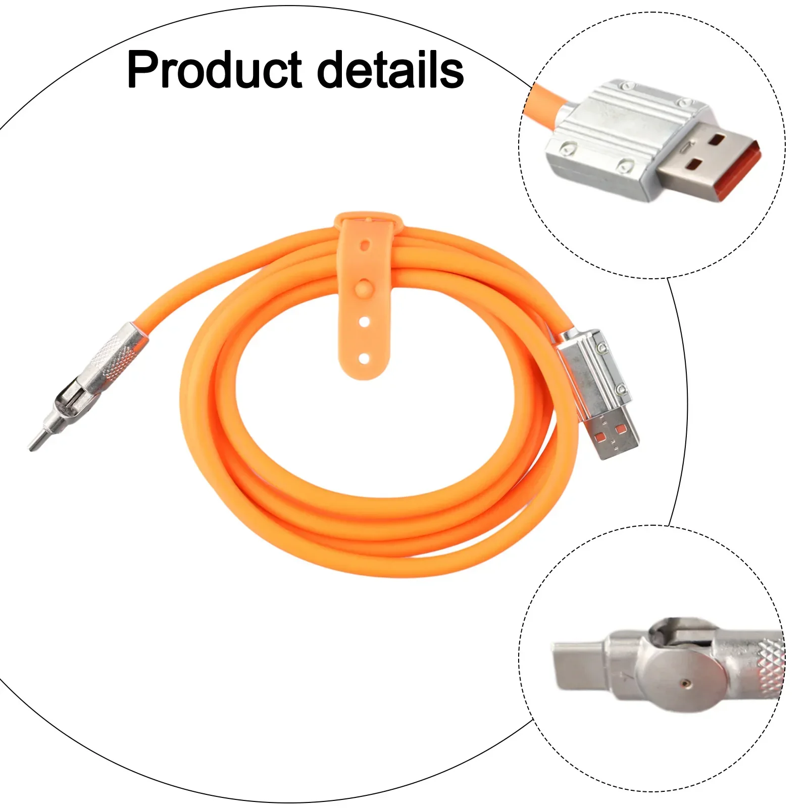 Carga de teléfono móvil Color naranja 1m/1,5 m/2m W Un Cable de carga rápida Alta velocidad de carga para iPhone para Samsung